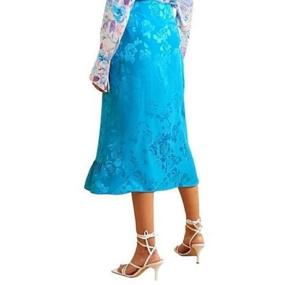 3S. NWT ART DEALER SILK BLEND SKIRT - Picture 4 of 10